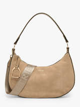 Sac Port� �paule Altesse Suede Cuir Etrier Beige altesse suede EASU017M