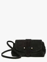 Sac Bandouli�re S Agnes Cuir Velours Etrier Noir agnes EAGV205S